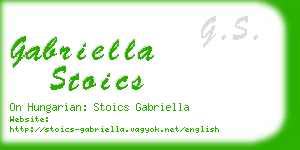 gabriella stoics business card